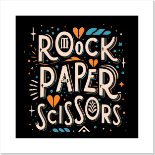 Rock Paper Scissors Art Design, typography design Posters and Art